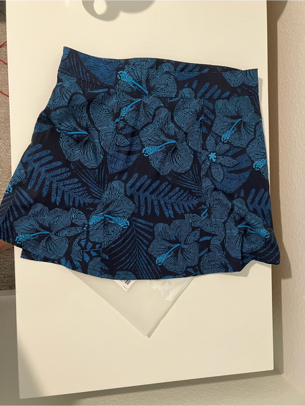 Rip Skirt Blue Tropical Print Skort - Picture 10 of 12